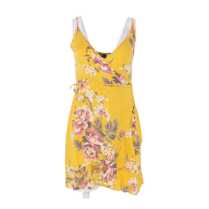 Yellow Floral Mini Dress
