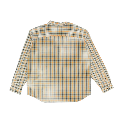 White Check Long Sleeve Button Down