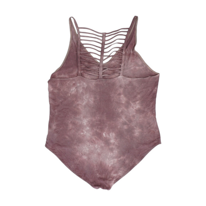 Purple Tie-Dye Bodysuit Blouse