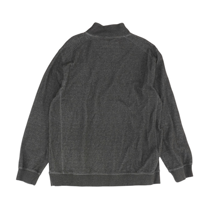 Gray Solid 1/4 Zip Pullover