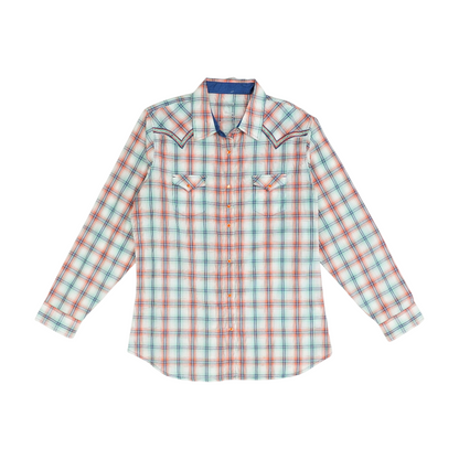 Orange Plaid Button Down