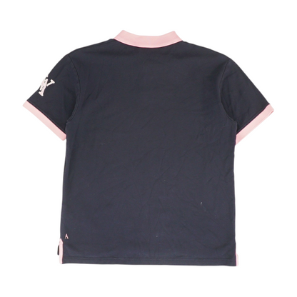Navy Solid Short Sleeve Polo