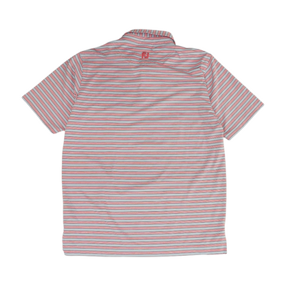 Pink Striped Short Sleeve Polo