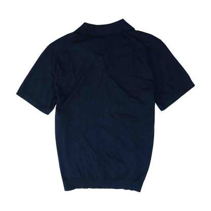 Navy Solid Short Sleeve Polo