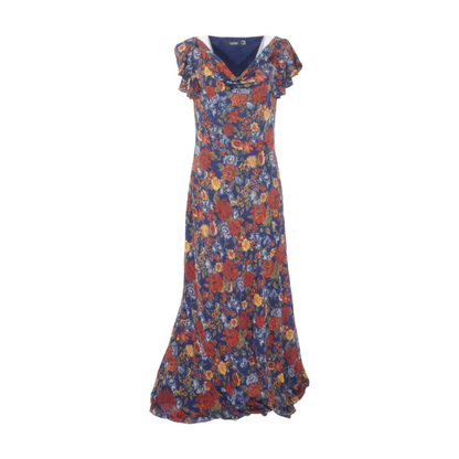 Navy Floral Maxi Dress