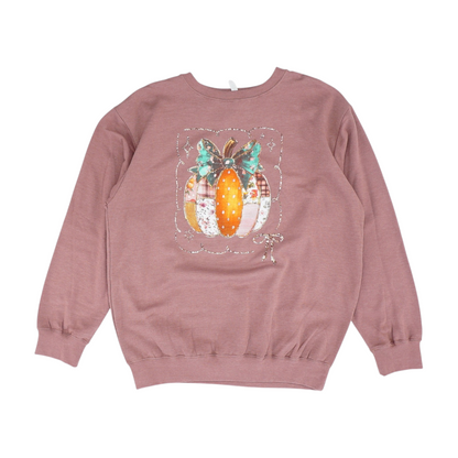 Mauve Plus Size Graphic Sweatshirt Pullover