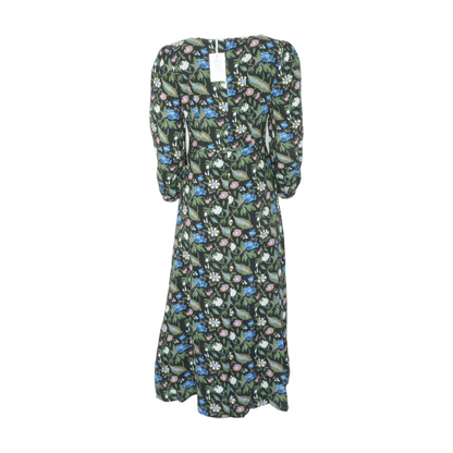 Black Floral Midi Dress