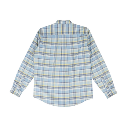 Blue Plaid Long Sleeve Button Down