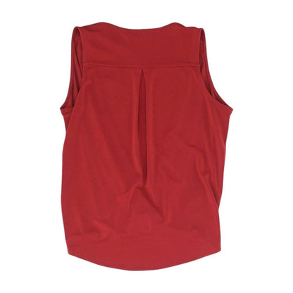 Red Solid V Neck T-Shirt