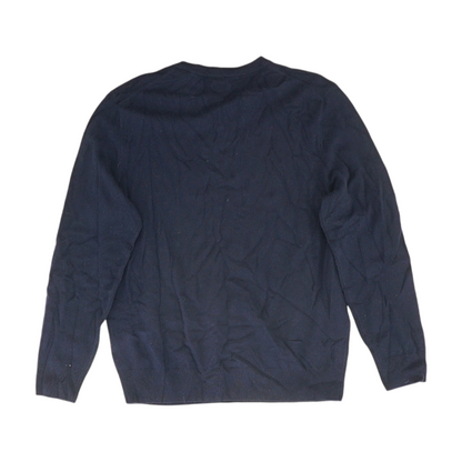 Navy Solid Pullover Sweater