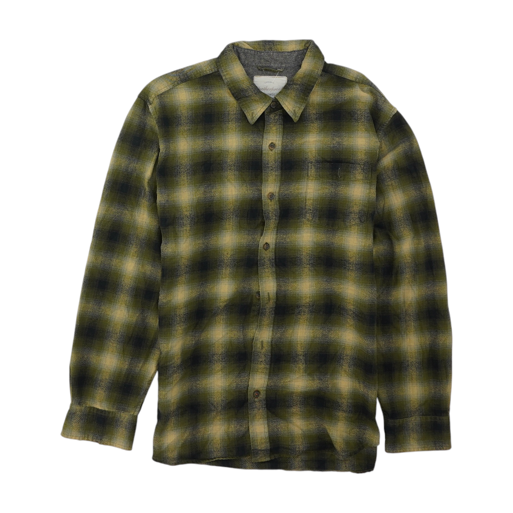 Green Plaid Flannel Button Down