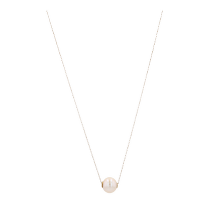 10K Yellow Gold Cultured Pearl Pendant Necklace