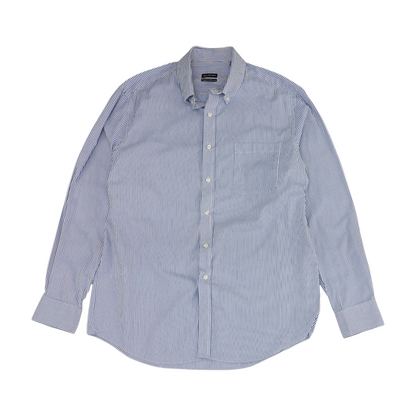 Blue Striped Long Sleeve Button Down