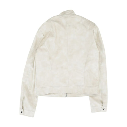 Beige Faux Leather Jacket