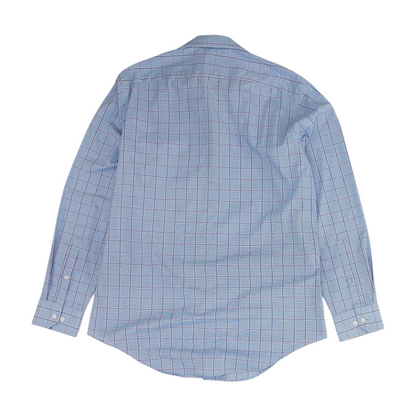 Blue Plaid Long Sleeve Button Down