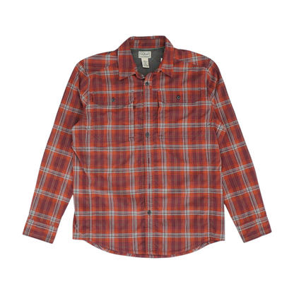 Red Plaid Long Sleeve Button Down