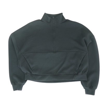 Black Solid 1/4 Zip Pullover