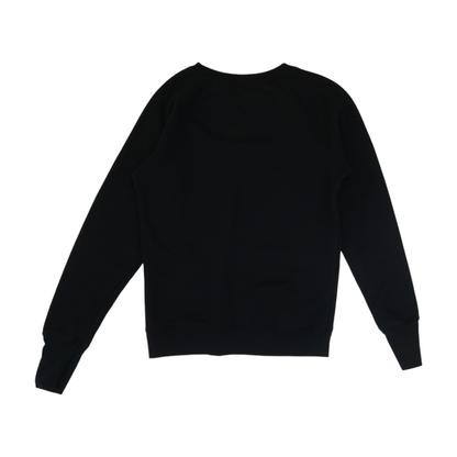 Black Solid Sweatshirt Pullover