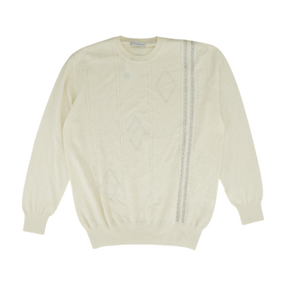 Beige Solid Pullover Sweater