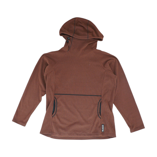 Brown Solid Hoodie Pullover