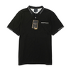 Black Solid Short Sleeve Polo
