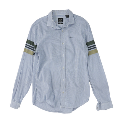 White Striped Long Sleeve Button Down
