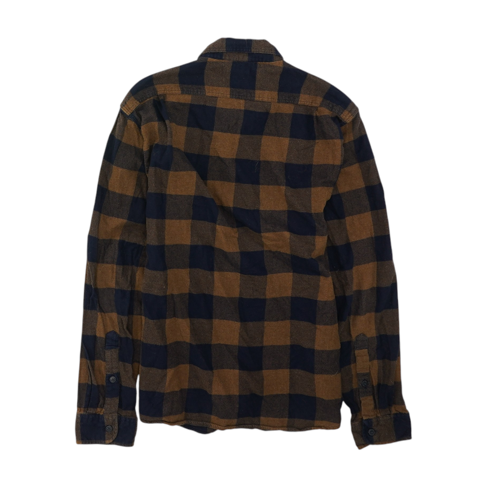 Tan Check Flannel Button Down