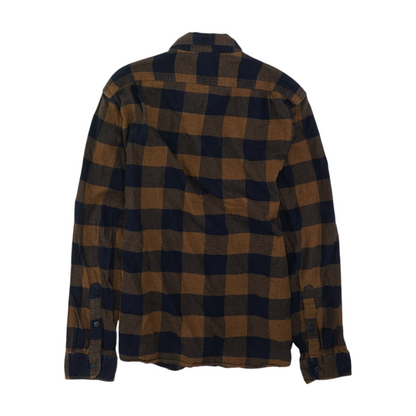 Tan Check Flannel Button Down