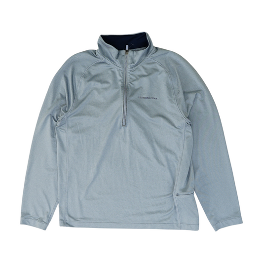 Gray Solid 1/4 Zip Pullover