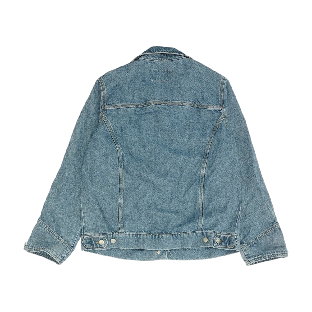 Blue Solid Denim Jacket