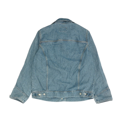 Blue Solid Denim Jacket