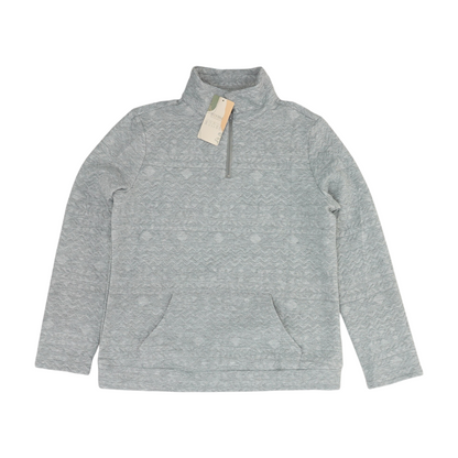 Gray Chevron 1/4 Zip Pullover