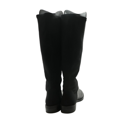 Black Frannie Leather Knee-High Boots