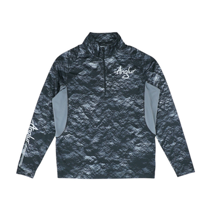 Black Print 1/4 Zip Pullover