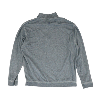 Blue Solid 1/4 Zip Pullover