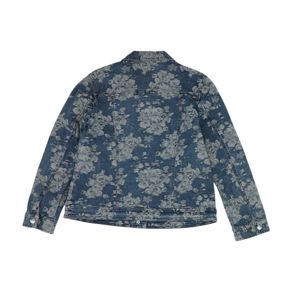 Blue Floral Denim Jacket
