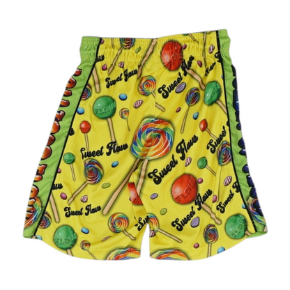 Yellow Graphic Active Shorts