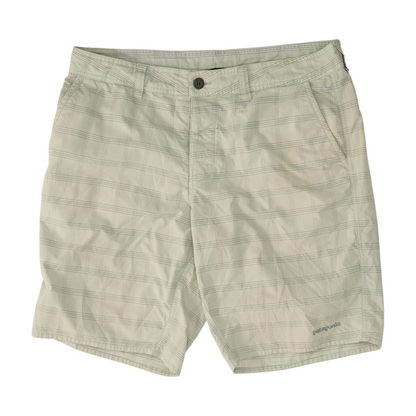 Gray Plaid Chino Shorts
