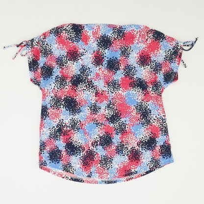 Multi Graphic Short Sleeve Blouse