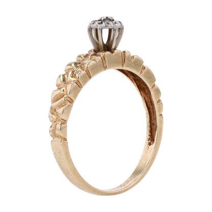 10K Yellow Gold Diamond Engagement Ring