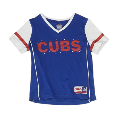 Girls' Blue Chicago Cubs Short Sleeve Jersey