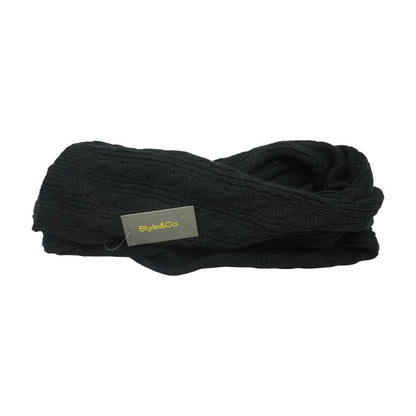 Black Polyester Scarf