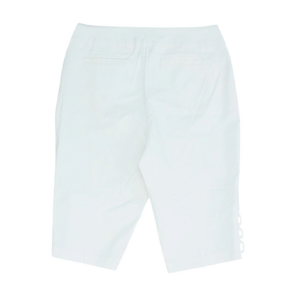 White Solid Chino Capris
