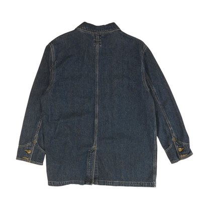 Blue Solid Denim Jacket