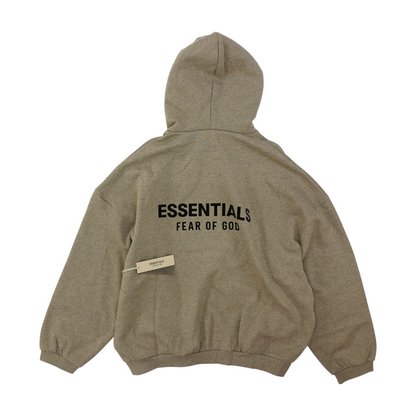 Tan Solid Hoodie Pullover