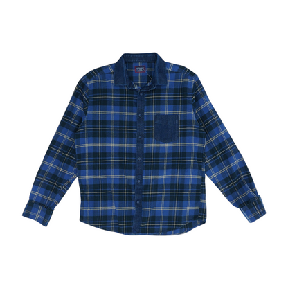 Blue Plaid Flannel Button Down