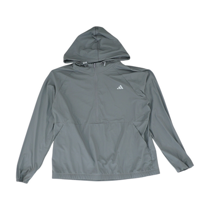 Gray Solid Hoodie Pullover