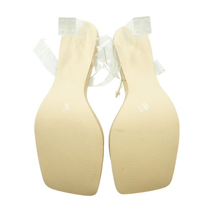 Beige Block Heels