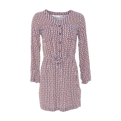 Navy Abstract Mini Dress