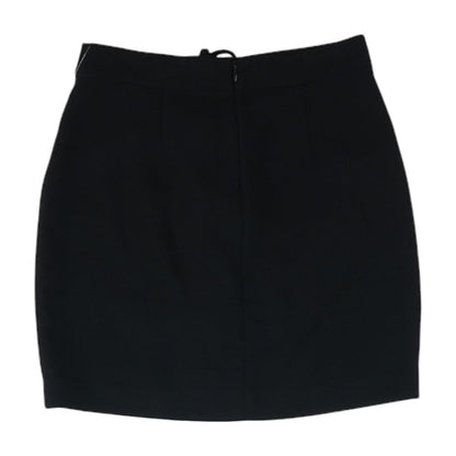 Black Solid Mini Skirt